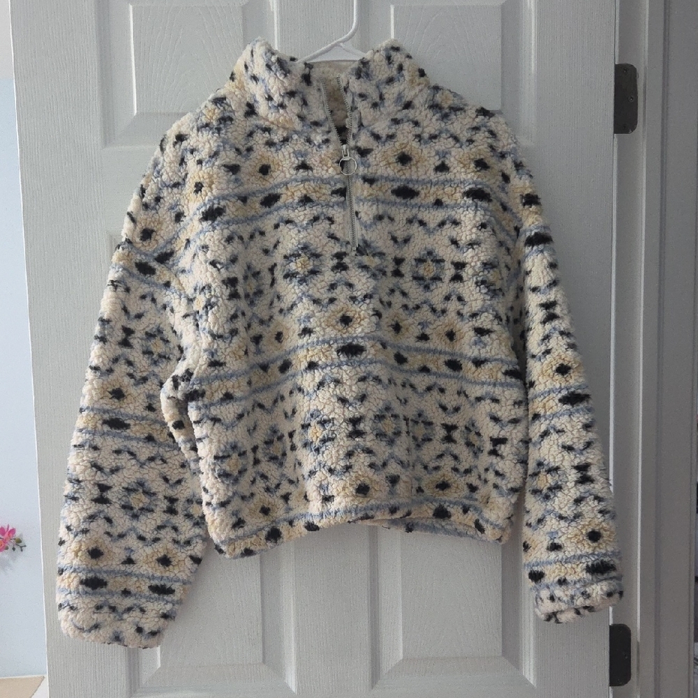 Quarter Zip Fleece Pullover, Size M